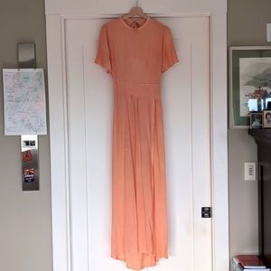 Side split backless sun dress.